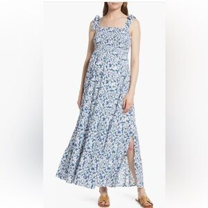 Floral Blue Maxi Dress